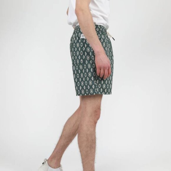 BNWT Wemoto - Dogs OC Poplin - Men's Green Organic Cotton Swim Shorts - Picture 8 of 8